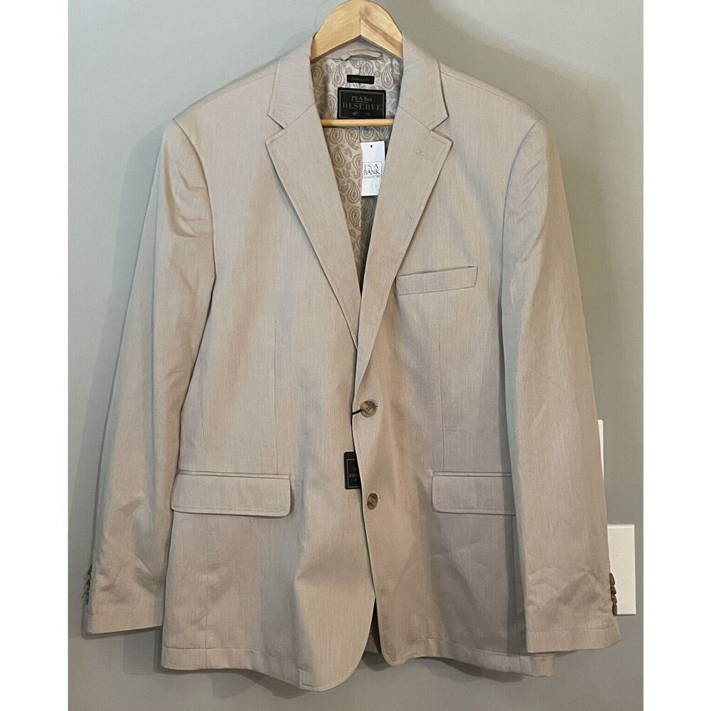 Jos A Bank Reserve Blazer Tailored Fit Cotton Sport Coat Jacket Men’s Large New